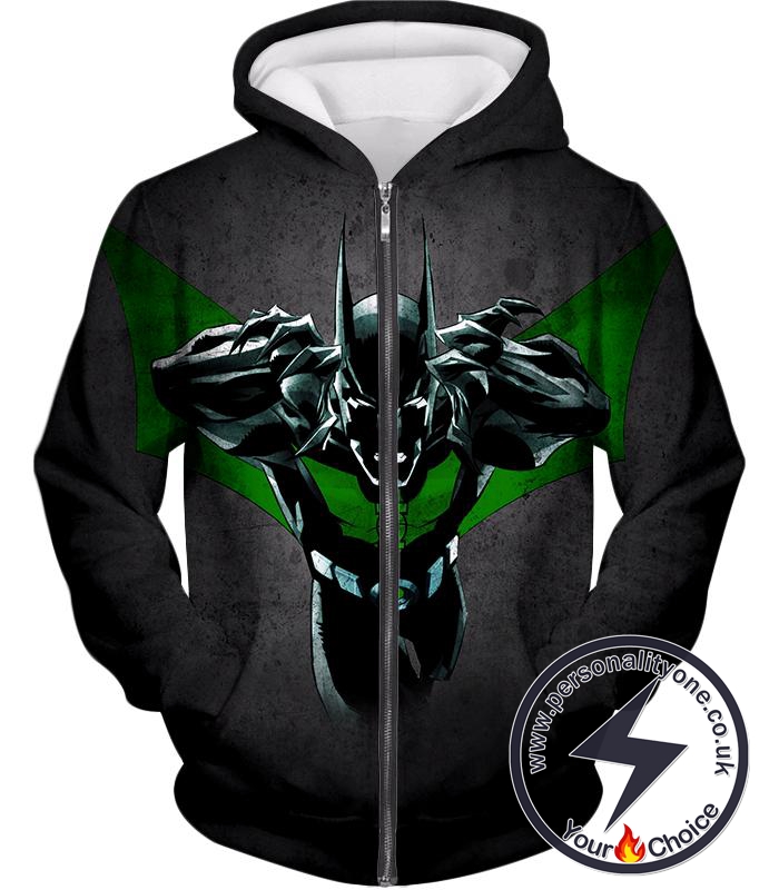 Cool Batman Merge Green Lantern Action Grey Zip Up Hoodie